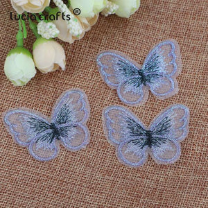 Planet Gates C13 10Pcs 10/12 pcs   Lace Butterfly  Multi-Color Cloth Embroidery Patch  Sew On Polyester DIY Patch  L0919