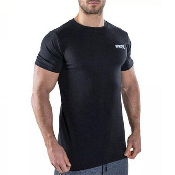 Mens Short Sleeve Cotton T-shirts Man Casual Fashion Printed T Shirt Male Gyms Fitness Workout Brand Tees Tops Summer Clothing