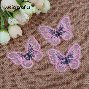 Planet Gates C14 10Pcs 10/12 pcs   Lace Butterfly  Multi-Color Cloth Embroidery Patch  Sew On Polyester DIY Patch  L0919