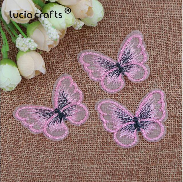 Planet Gates C14 10Pcs 10/12 pcs   Lace Butterfly  Multi-Color Cloth Embroidery Patch  Sew On Polyester DIY Patch  L0919