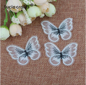 Planet Gates C15 10Pcs 10/12 pcs   Lace Butterfly  Multi-Color Cloth Embroidery Patch  Sew On Polyester DIY Patch  L0919