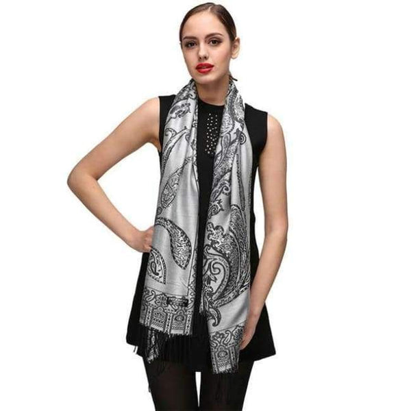 Planet Gates C15 / 180x70cm Winter Scarf Women Silver pashmina Jacquard Wraps shawl Echarpes Femme Long scarves pashmina cachecol feminino inverno