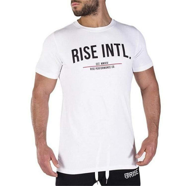 Men Short Sleeve Cotton T-shirt  New Casual Black Solid Slim T Shirt Male Jogger Gyms Fitness Bodybuilding Workout Tees Tops