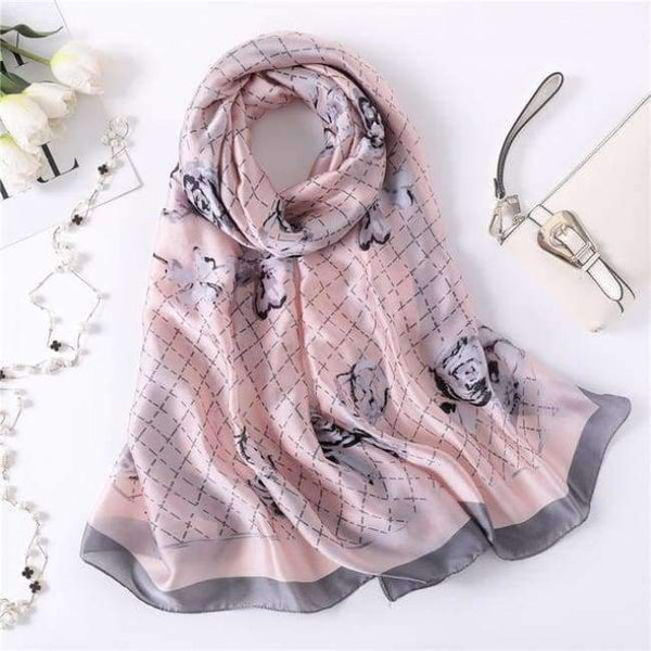Planet Gates c18 Summer women scarves soft long print silk scarves lady shawl and wrap designer pashmina bandana beach stoles hijab