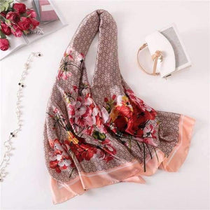 Planet Gates c19 Summer women scarves soft long print silk scarves lady shawl and wrap designer pashmina bandana beach stoles hijab