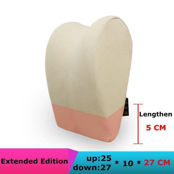 Planet Gates C1L-Beige 1PCS Car Headrest Neck Pillow for seat chair in auto Memory Foam cotton mesh cushion Fabric Cover soft Head rest travel support