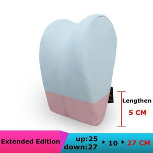 Planet Gates C1L-Light Grey 1PCS Car Headrest Neck Pillow for seat chair in auto Memory Foam cotton mesh cushion Fabric Cover soft Head rest travel support