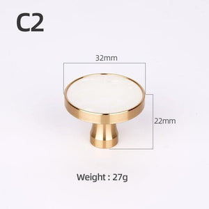 Brass Furniture Handles Elegant Door Knobs and Handles for Cabinet Kitchen Cupboard Drawer Pulls Wall Hanging Hooks Shell Resin