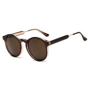 Planet Gates c2 Brown brown Retro Round Sunglasses Women Men Brand Design Transparent Female Sun Glasses Men Oculos De Sol Feminino Lunette Soleil