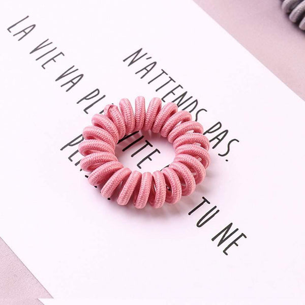 Elastic Knit Telephone Wire Hair Bands Girl Woman Hair Accessories Rubber Band Headwear Hair Rope Spiral Shape Hair Ties