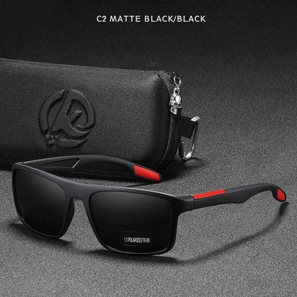 Planet Gates C2 Matte black / TR90 Polarized Rectangular Ultra Light TR90 Sunglasses Men Polarized TAC 1.1mm Thickness Lens Driving Sun Glasses Women Sports Cat.3