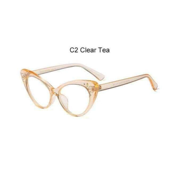 Planet Gates C2 Tea 2018 cat eye glasses frame women Vintage transparent Rhinestone eyewear frames luxury clear Pink nerd fashion eyeglasses oculos
