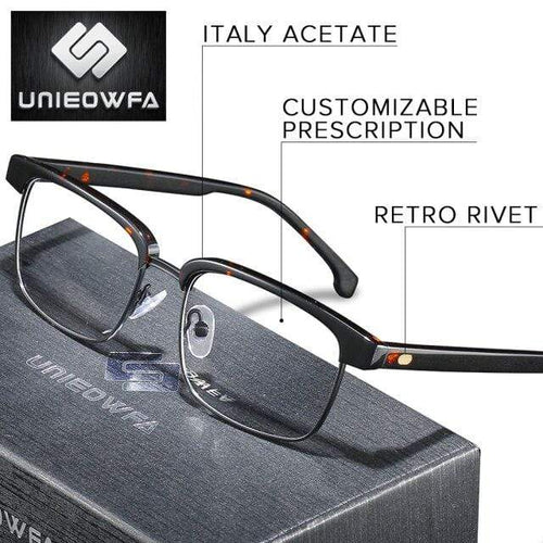 Planet Gates C2 Tortoise Gray Europe High end Italy Acetate Optical Eyeglasses Frame Retro Optical Prescription Glasses Frame Men Myopia Clear Eyewear Frame