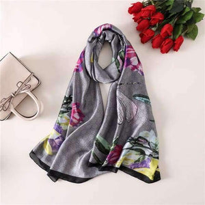 Planet Gates c22 Summer women scarves soft long print silk scarves lady shawl and wrap designer pashmina bandana beach stoles hijab