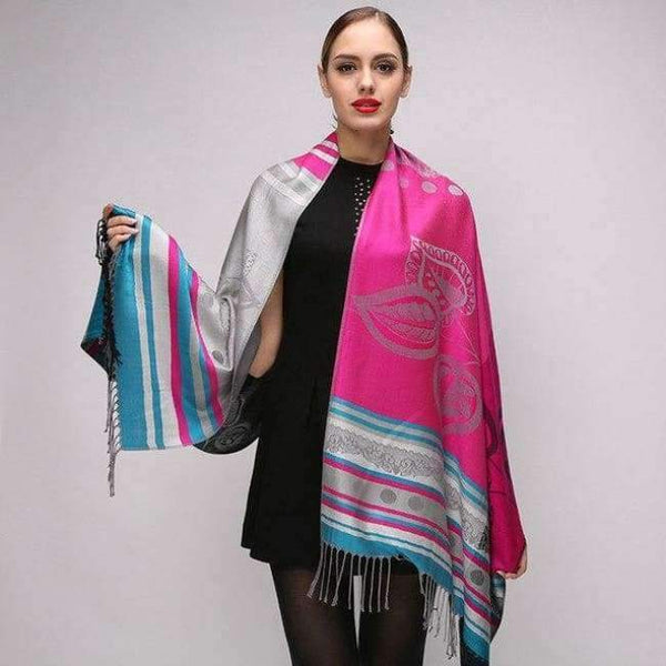 Planet Gates C28 / 180x70cm Winter Scarf Women Silver pashmina Jacquard Wraps shawl Echarpes Femme Long scarves pashmina cachecol feminino inverno