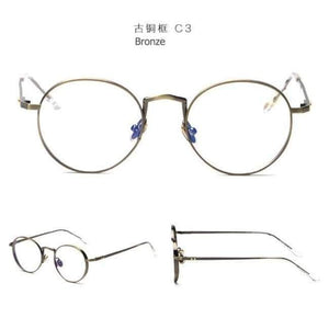 Planet Gates C3 Bronze JackJad 2018 New Fashion Men Women Round Metal Liberty Plain Glasses Brand Design Eyewear Frame Glasses Frame Oculos De Grau