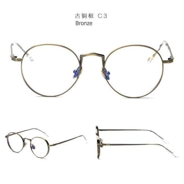 Planet Gates C3 Bronze JackJad 2018 New Fashion Men Women Round Metal Liberty Plain Glasses Brand Design Eyewear Frame Glasses Frame Oculos De Grau