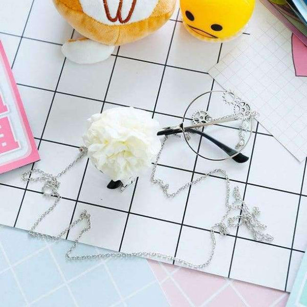 Planet Gates C3 Retro Baroque Round Women Rose Decoration Fashion Luxury Gothic Steampunk Glasses Frame Lolita Harajuku Style Ladies Eyewear