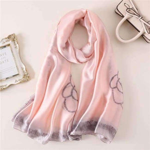 Summer Women Scarves Soft Long Print Silk Scarves Lady Shawl And Wrap Designer Pashmina Bandana Beach Stoles Hijab - C34
