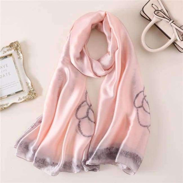 Summer Women Scarves Soft Long Print Silk Scarves Lady Shawl And Wrap Designer Pashmina Bandana Beach Stoles Hijab - C34