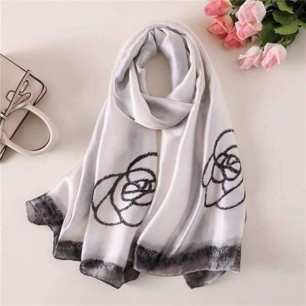 Planet Gates c35 Summer women scarves soft long print silk scarves lady shawl and wrap designer pashmina bandana beach stoles hijab