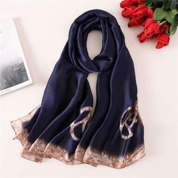 Planet Gates c36 Summer women scarves soft long print silk scarves lady shawl and wrap designer pashmina bandana beach stoles hijab
