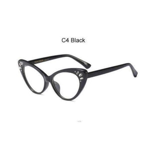 Planet Gates C4 Black 2018 cat eye glasses frame women Vintage transparent Rhinestone eyewear frames luxury clear Pink nerd fashion eyeglasses oculos