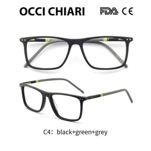 Planet Gates C4 black green grey OCCI CHIARI Glasses Frame Eyeglasses Frames Men Gafas Acetate Male Fashionable Spectacle Frames Optical Glasses Black W-COSCO