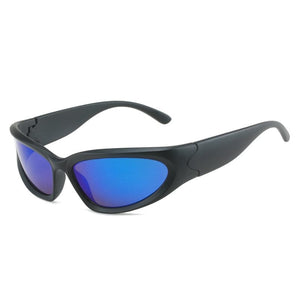 Planet Gates C4-blue film / look picture 2000S Aesthetic Y2K Sunglasses Men Outdoor Bicycle Cycling Sports Sun Glasses Women Vintage Shades Fashion Punk Goggle Eyewear