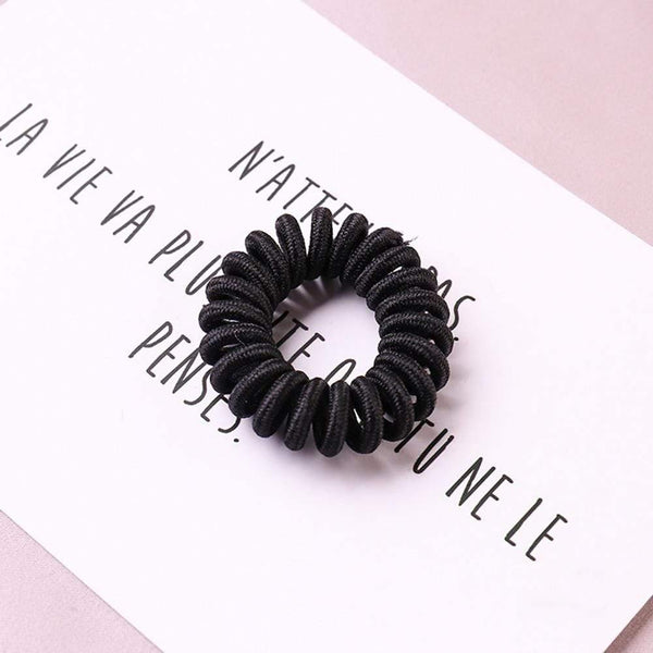 Elastic Knit Telephone Wire Hair Bands Girl Woman Hair Accessories Rubber Band Headwear Hair Rope Spiral Shape Hair Ties