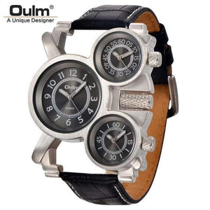 Planet Gates C4 Men's Watches Casual Quartz Watch Men Three Dial Outdoor Sports Leather Watch relogio masculino