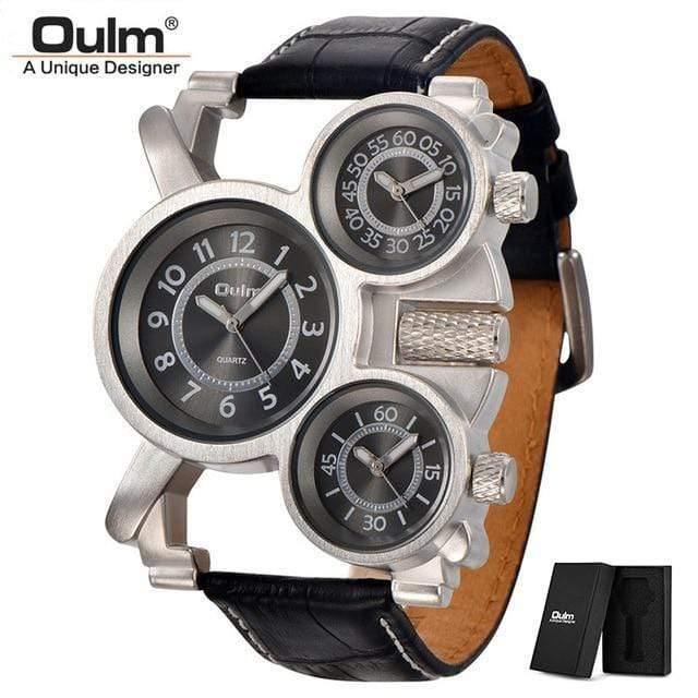 Planet Gates C1 Men's Watches Casual Quartz Watch Men Three Dial Outdoor Sports Leather Watch relogio masculino