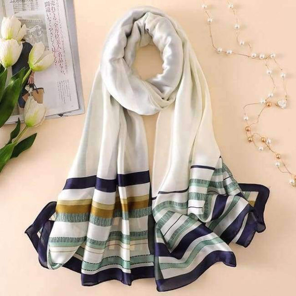 Planet Gates c41 Summer women scarves soft long print silk scarves lady shawl and wrap designer pashmina bandana beach stoles hijab