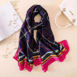 Planet Gates c49 Summer women scarves soft long print silk scarves lady shawl and wrap designer pashmina bandana beach stoles hijab