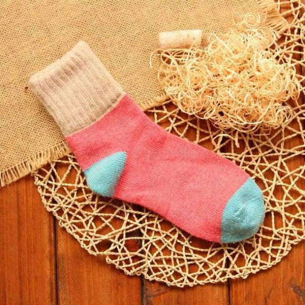 Planet Gates c5 / China / Free Size Quality winter vintage thicken warm rabbit wool women socks female fashion patchwork retro thermal cotton socks 5pairs/lot