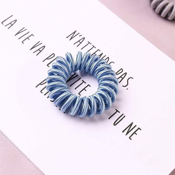 Elastic Knit Telephone Wire Hair Bands Girl Woman Hair Accessories Rubber Band Headwear Hair Rope Spiral Shape Hair Ties