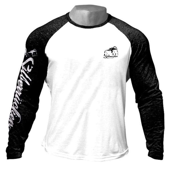 Fitness Sporty Long Sleeve T Shirt Men Gyms Bodybuilding Workout Skinny Cotton Print T-shirt Male Autumn Casual Tee Tops Apparel