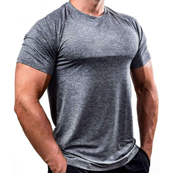 Gym T Shirt Men Compression Quick Dry Fitness T-shirt Super Elastic Skinny Tee Tops Summer Jogger Workout Crossfit Clothing
