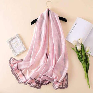 Planet Gates c50 Summer women scarves soft long print silk scarves lady shawl and wrap designer pashmina bandana beach stoles hijab