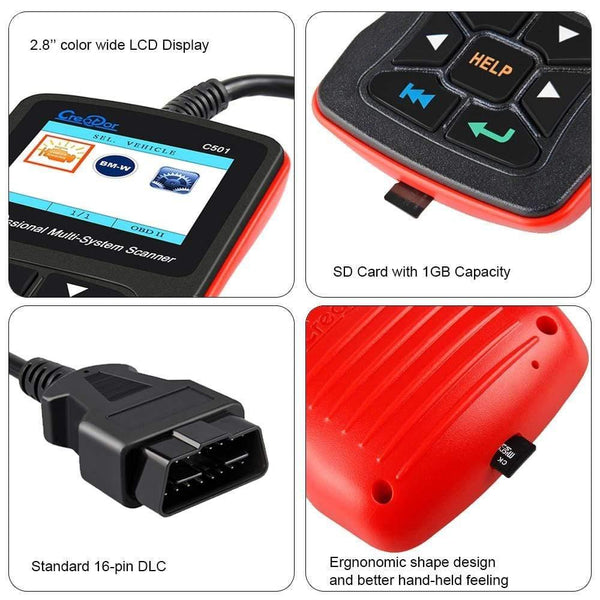 Planet Gates C501 OBD 2 Car Diagnostic for BMW e46 e39 e90 e60 Diagnostic Scanner Code Reader AC EPS Oil Service Reset EPB ABS Airbag