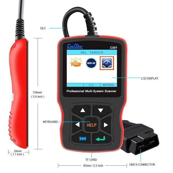 Planet Gates C501 OBD 2 Car Diagnostic for BMW e46 e39 e90 e60 Diagnostic Scanner Code Reader AC EPS Oil Service Reset EPB ABS Airbag