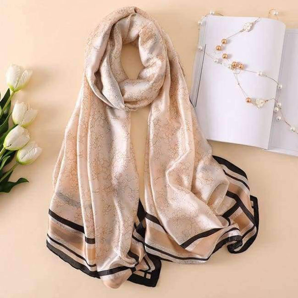 Planet Gates c52 Summer women scarves soft long print silk scarves lady shawl and wrap designer pashmina bandana beach stoles hijab