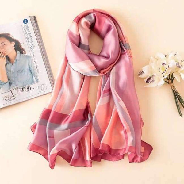 Planet Gates c57 Summer women scarves soft long print silk scarves lady shawl and wrap designer pashmina bandana beach stoles hijab