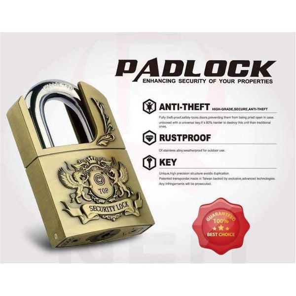 Planet Gates C6 40H NAIERDI C6H Super B Grade Padlocks High Tech Safe Anti-Theft Lock Rustproof Antique Bronze Top Security lock For Home Hardware
