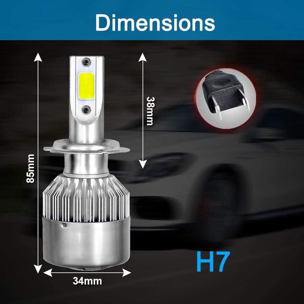 Planet Gates C6 H1 H3 Led Headlight Hulbs H7 LED Car Lights H4 880 H11 HB3 9005 HB4 9006 H13 6000K 72W 12V 24V 8000LM Auto Headlamps