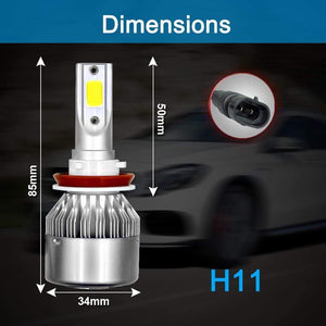 Planet Gates C6 H1 H3 Led Headlight Hulbs H7 LED Car Lights H4 880 H11 HB3 9005 HB4 9006 H13 6000K 72W 12V 24V 8000LM Auto Headlamps