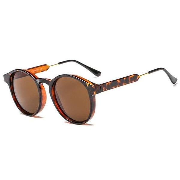 Planet Gates c6 Leopard brown Retro Round Sunglasses Women Men Brand Design Transparent Female Sun Glasses Men Oculos De Sol Feminino Lunette Soleil