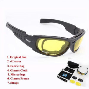 Planet Gates C6 Polarized Glasses CS Army Tactical Motorcycle Hunting Shooting Airsoft Bullet-proof Military Goggles with 4 Lens Kit