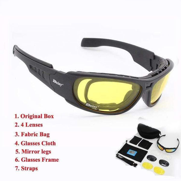 Planet Gates C6 Polarized Glasses CS Army Tactical Motorcycle Hunting Shooting Airsoft Bullet-proof Military Goggles with 4 Lens Kit