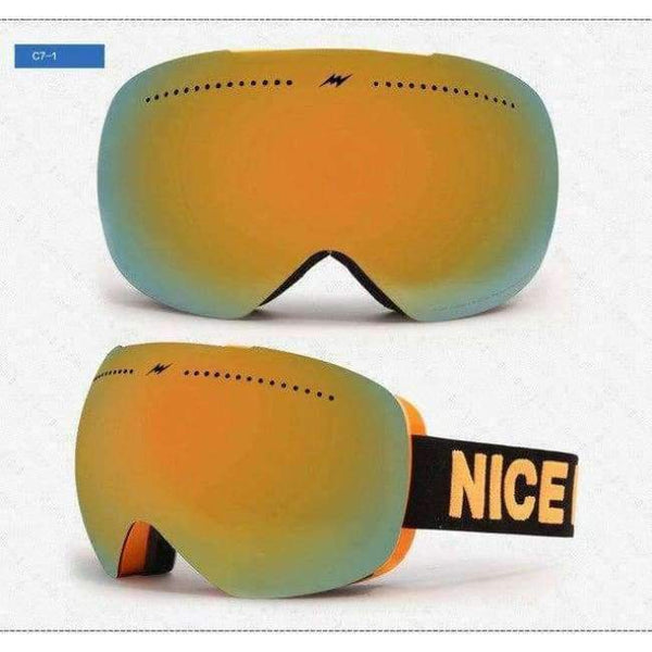 Planet Gates C7-1 2017 New Winter Ski Goggles Double Lens UV400 Anti-fog Big Ski Mask Glasses Skiing Men Women Snow Snowboard Eyewear Large Brands